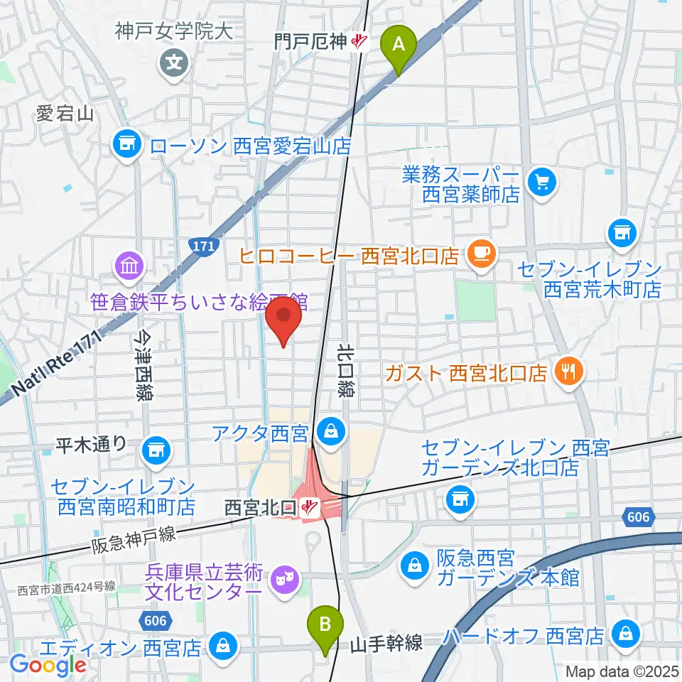 フェリーチェ音楽院周辺のホテル一覧地図