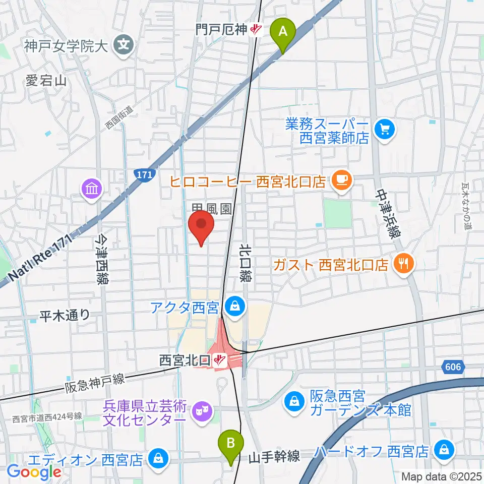 フェリーチェ音楽院周辺のホテル一覧地図
