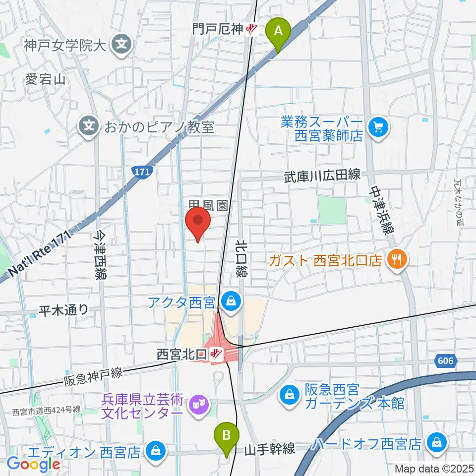 フェリーチェ音楽院周辺のホテル一覧地図