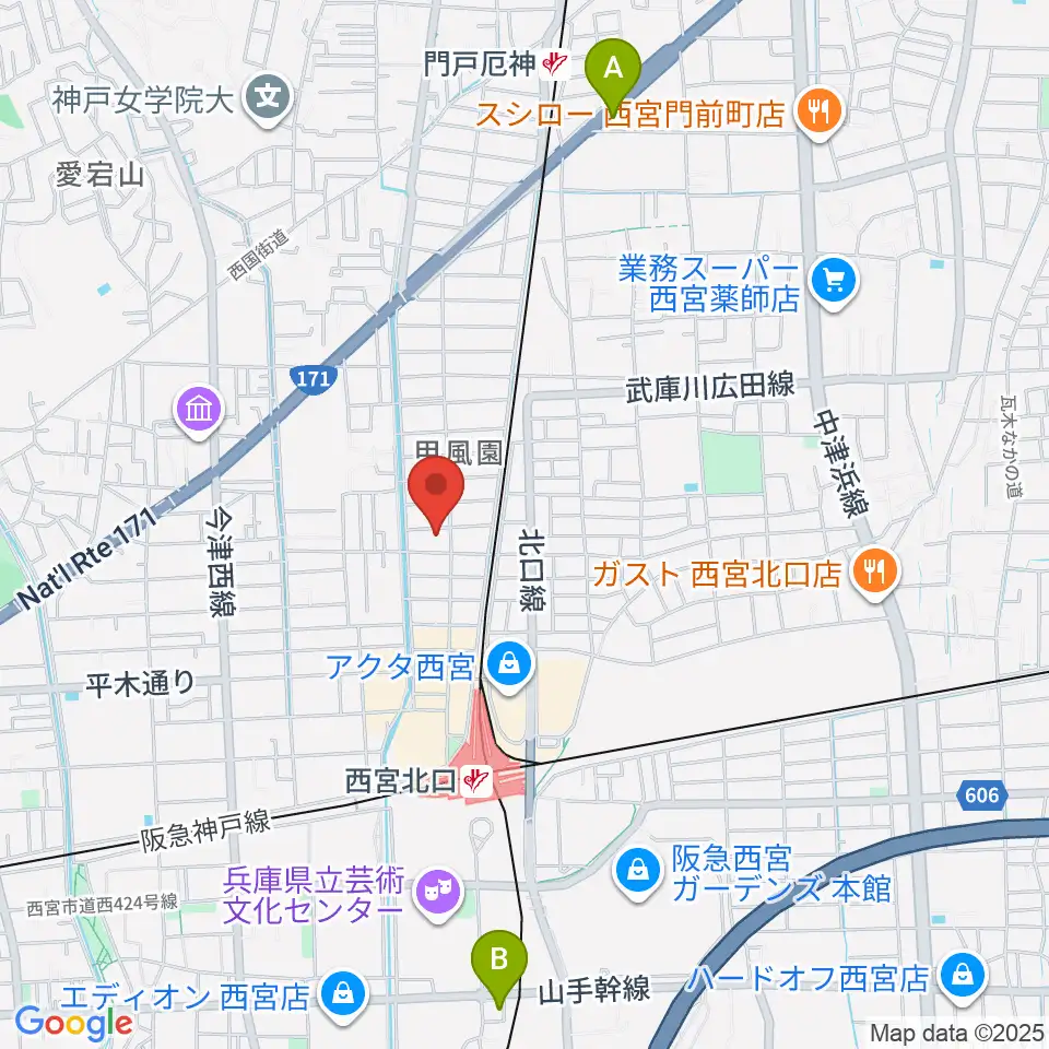 フェリーチェ音楽院周辺のホテル一覧地図