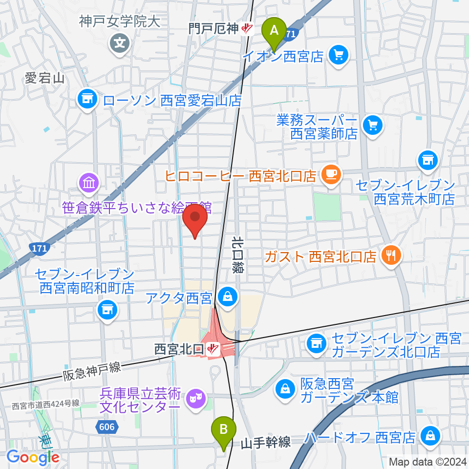 フェリーチェサロン周辺のホテル一覧地図