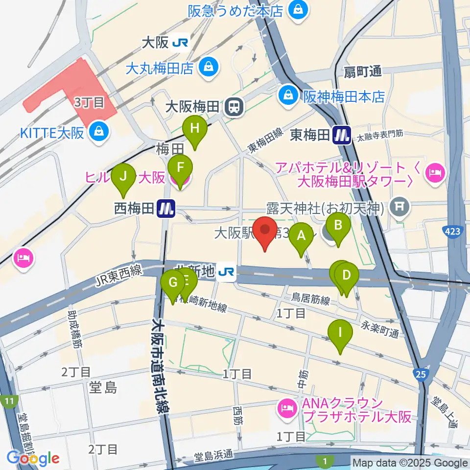 三木楽器ドラムセンター周辺のホテル一覧地図