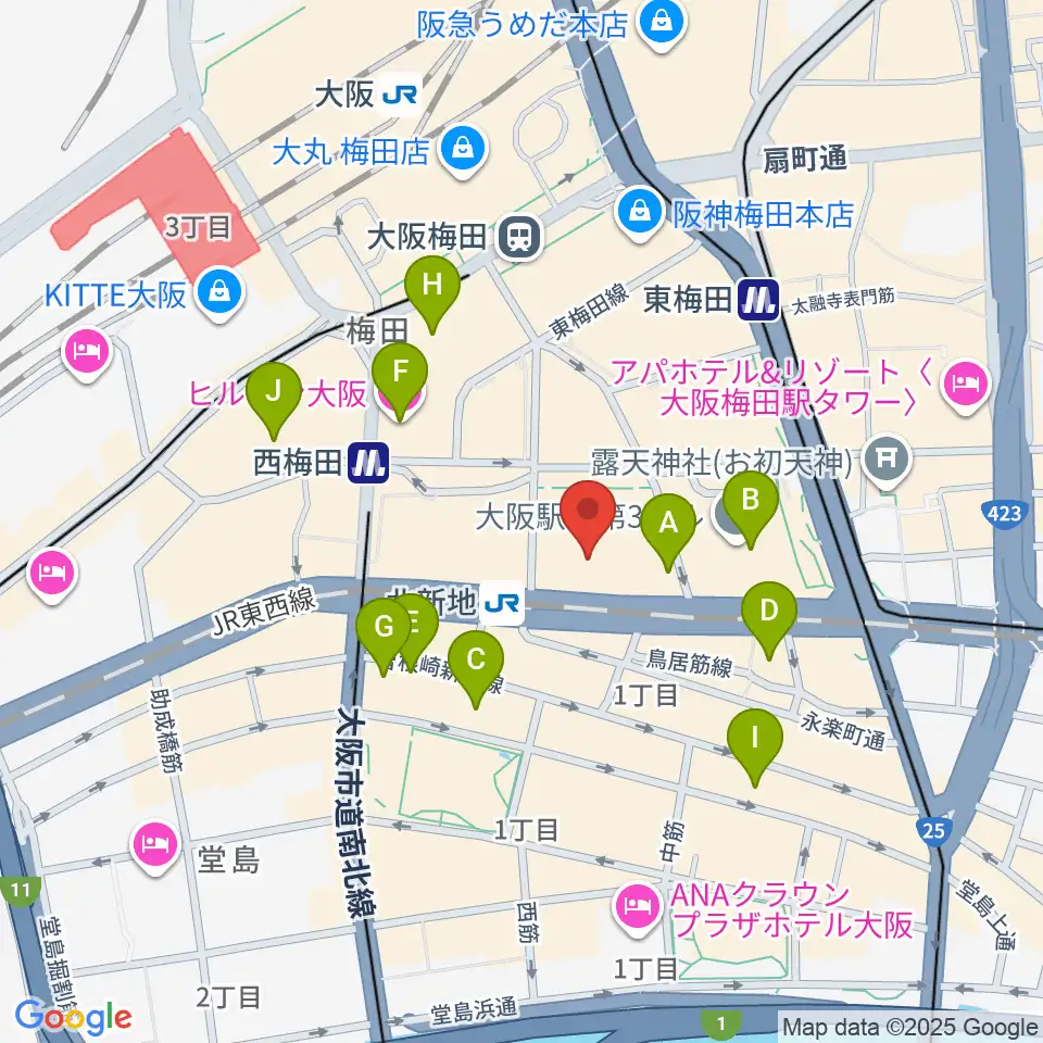 三木楽器ドラムセンター周辺のホテル一覧地図