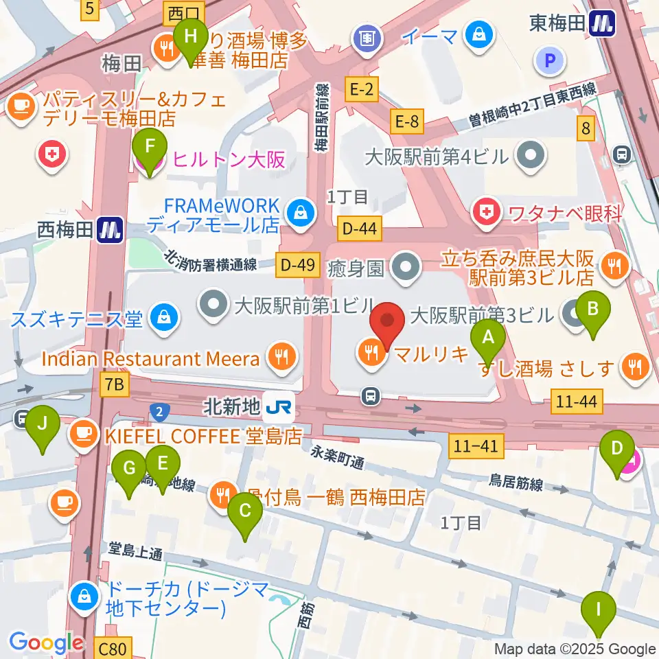 三木楽器ドラムセンター周辺のホテル一覧地図