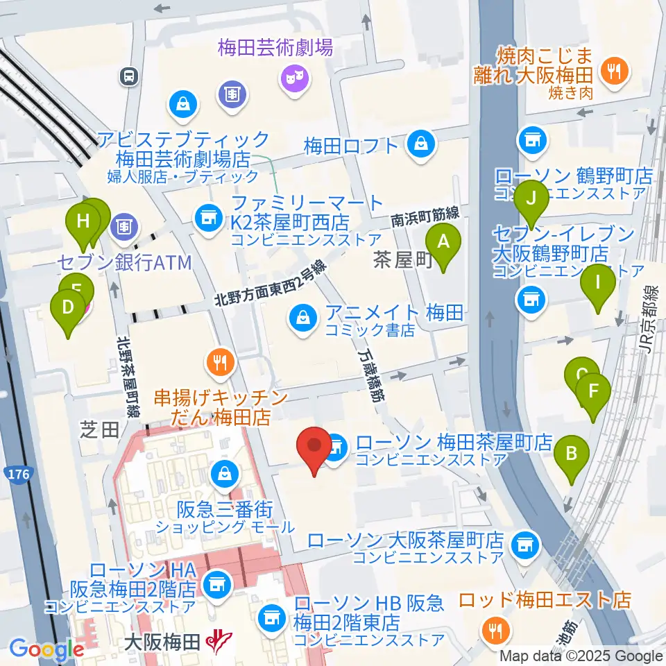 MIKIミュージックサロン梅田周辺のホテル一覧地図