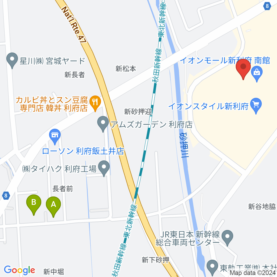 島村楽器イオンモール新利府 南館店周辺のホテル一覧地図
