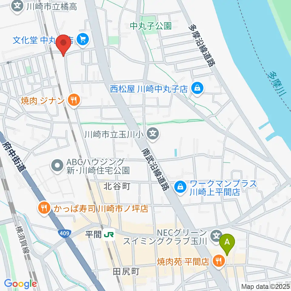 京浜楽器本社周辺のホテル一覧地図