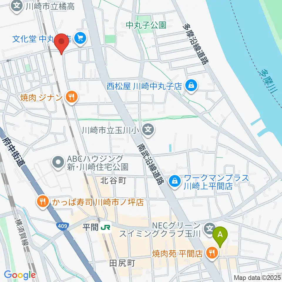 京浜楽器本社周辺のホテル一覧地図