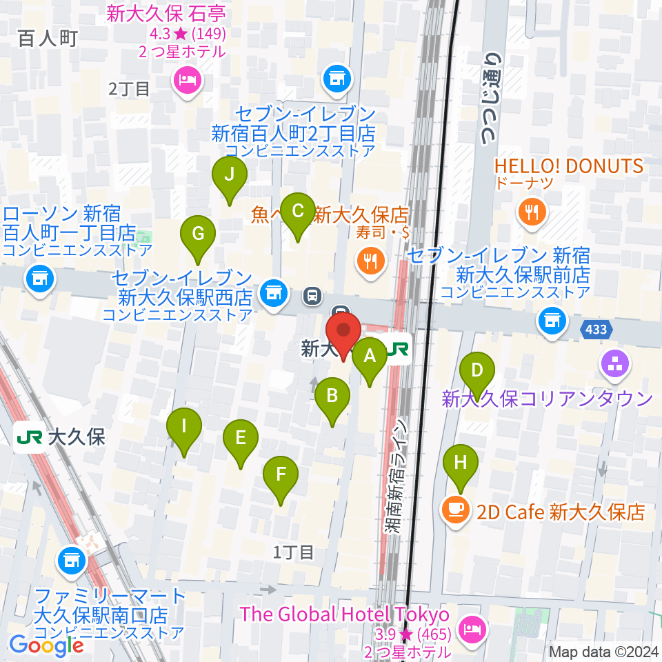 山野楽器ウインドクルー周辺のホテル一覧地図