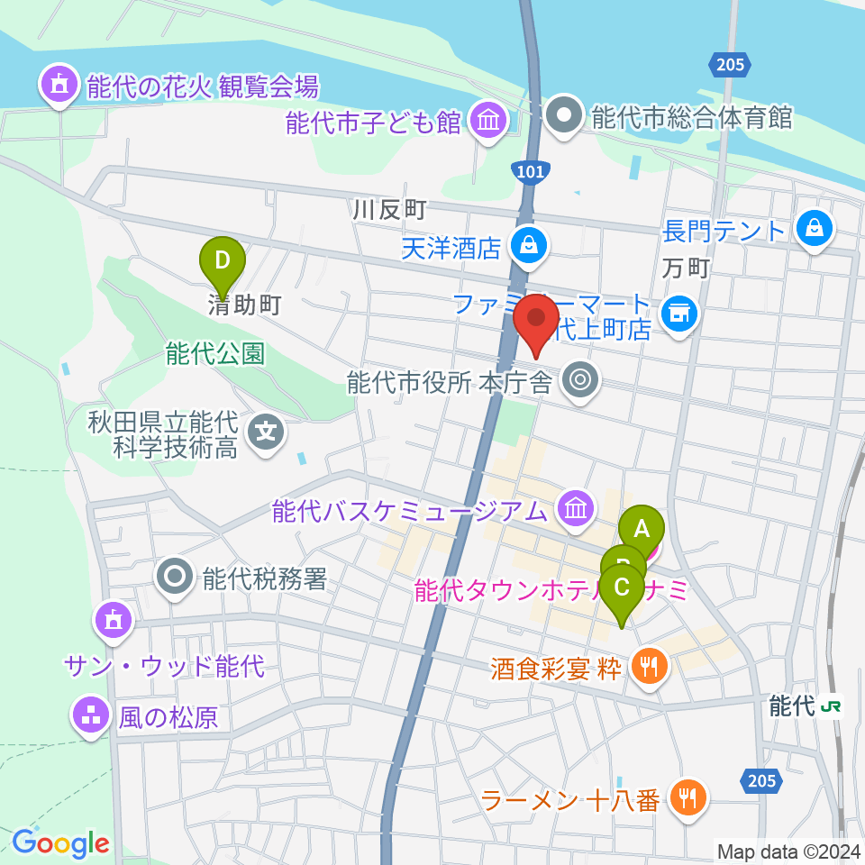 ササキ楽器周辺のホテル一覧地図