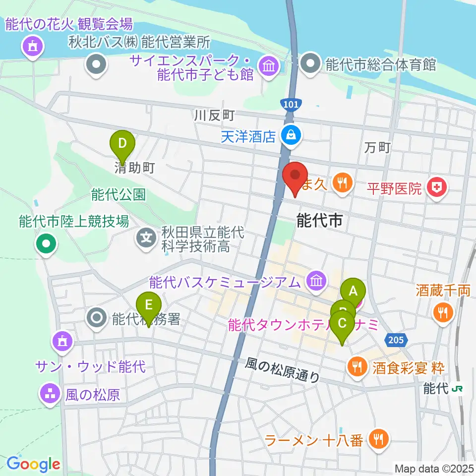 ササキ楽器周辺のホテル一覧地図