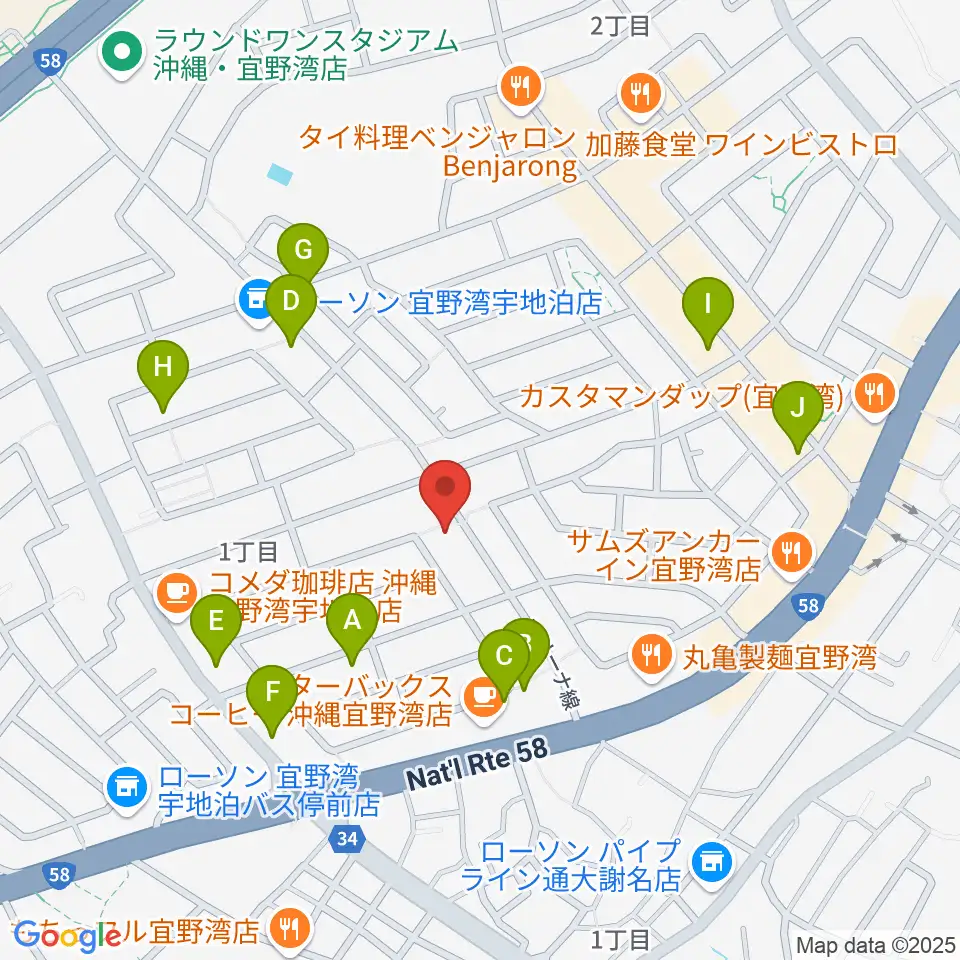 ピアノ教室にじいろミュージックスクール周辺のホテル一覧地図