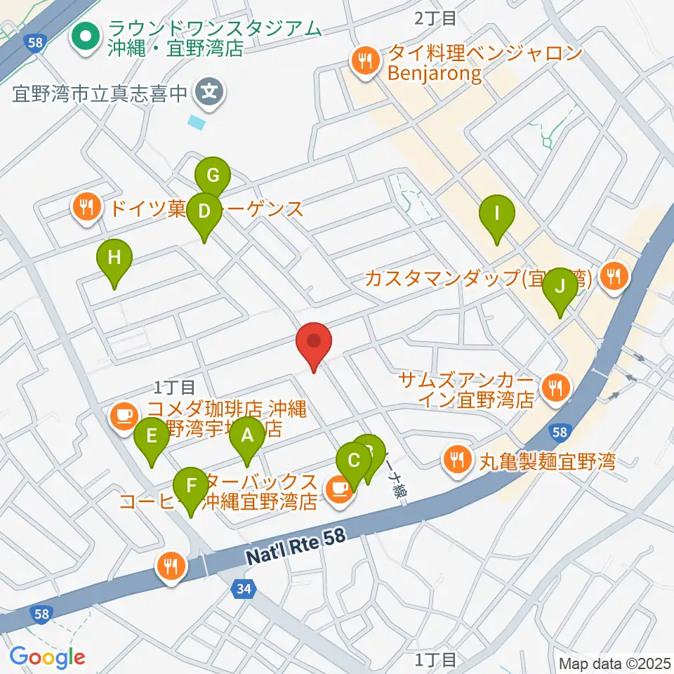ピアノ教室にじいろミュージックスクール周辺のホテル一覧地図