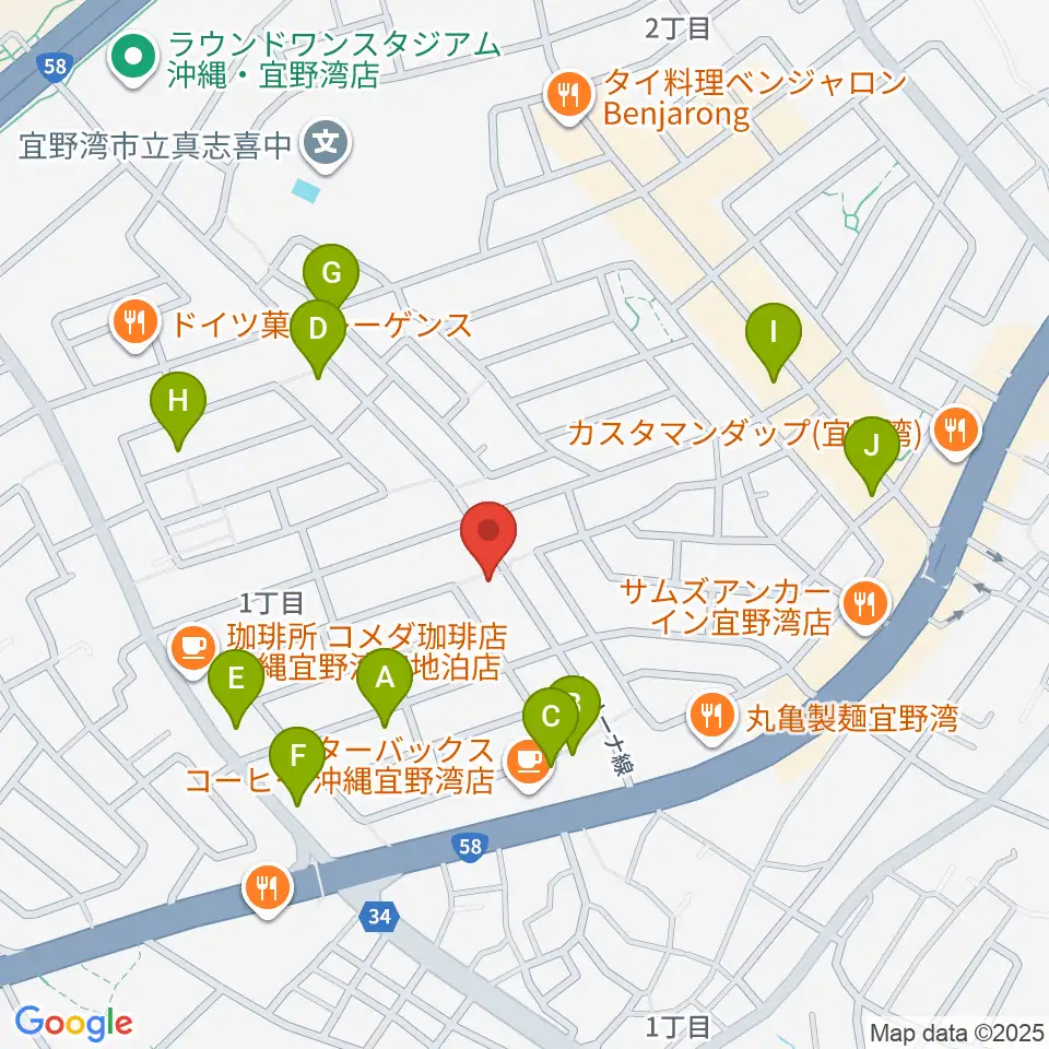 ピアノ教室にじいろミュージックスクール周辺のホテル一覧地図