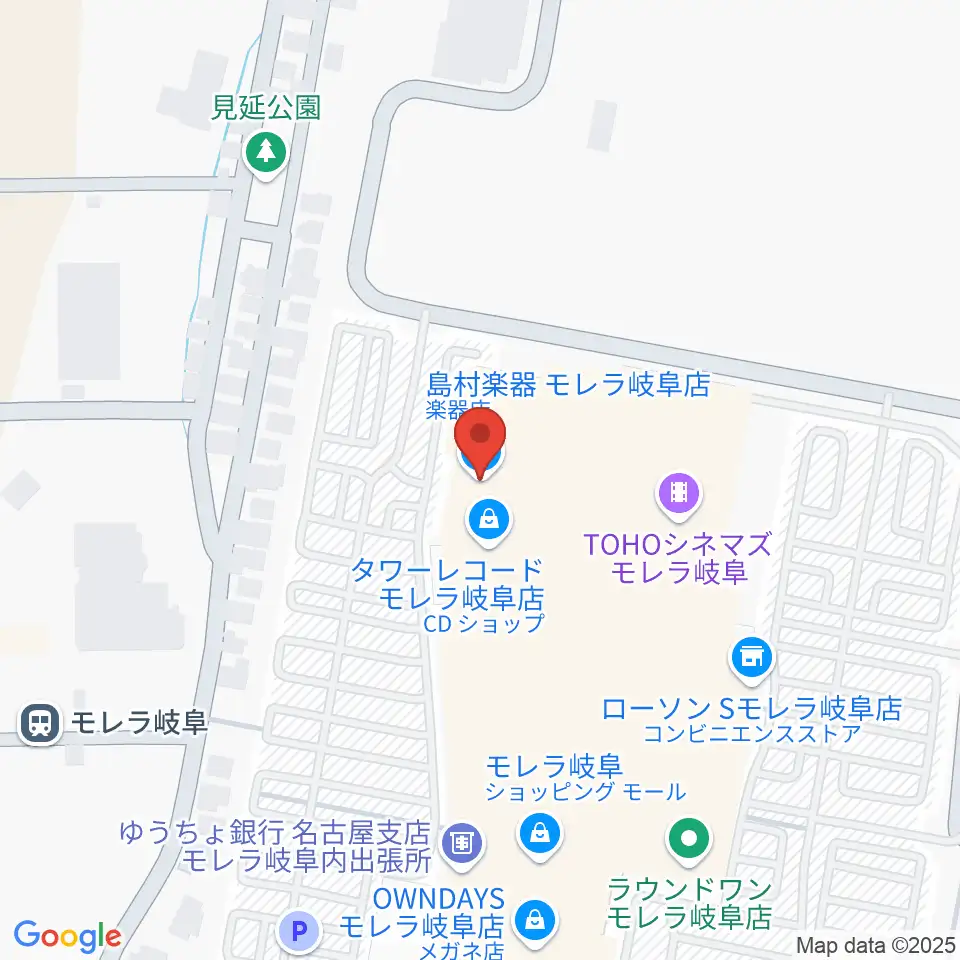 島村楽器モレラ岐阜店周辺のホテル一覧地図