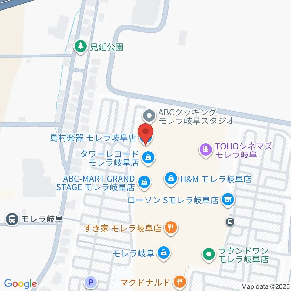 島村楽器モレラ岐阜店周辺のホテル一覧地図