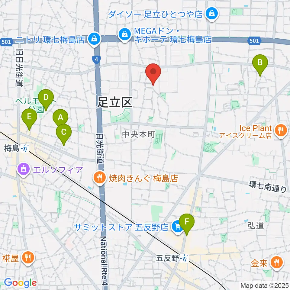 わたなべ音楽堂ベルネザール周辺のホテル一覧地図