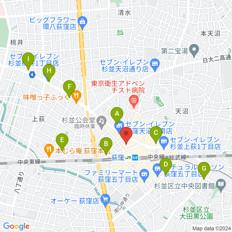 荻窪Doctor's BAR周辺のホテル一覧地図