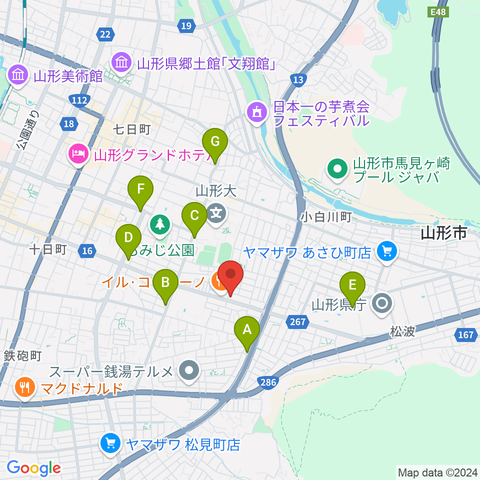 ミュージック昭和周辺のホテル一覧地図