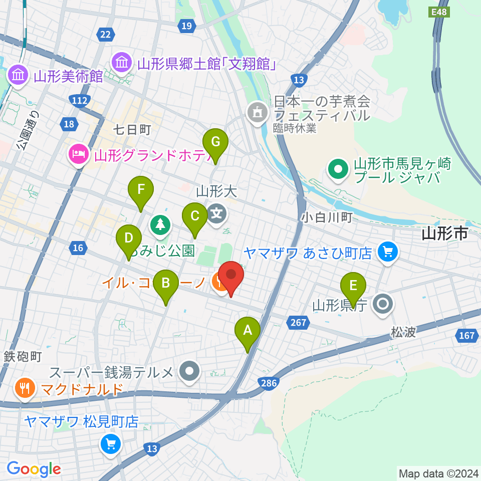 ミュージック昭和周辺のホテル一覧地図