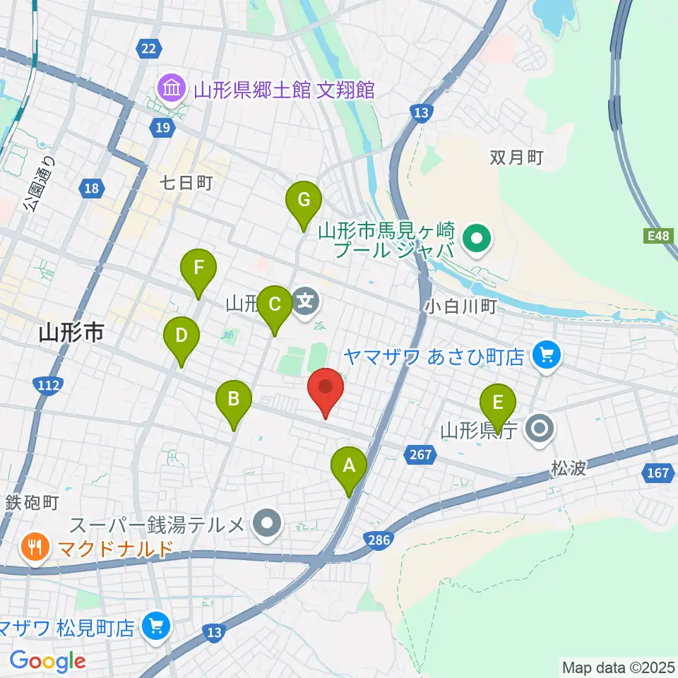 ミュージック昭和周辺のホテル一覧地図