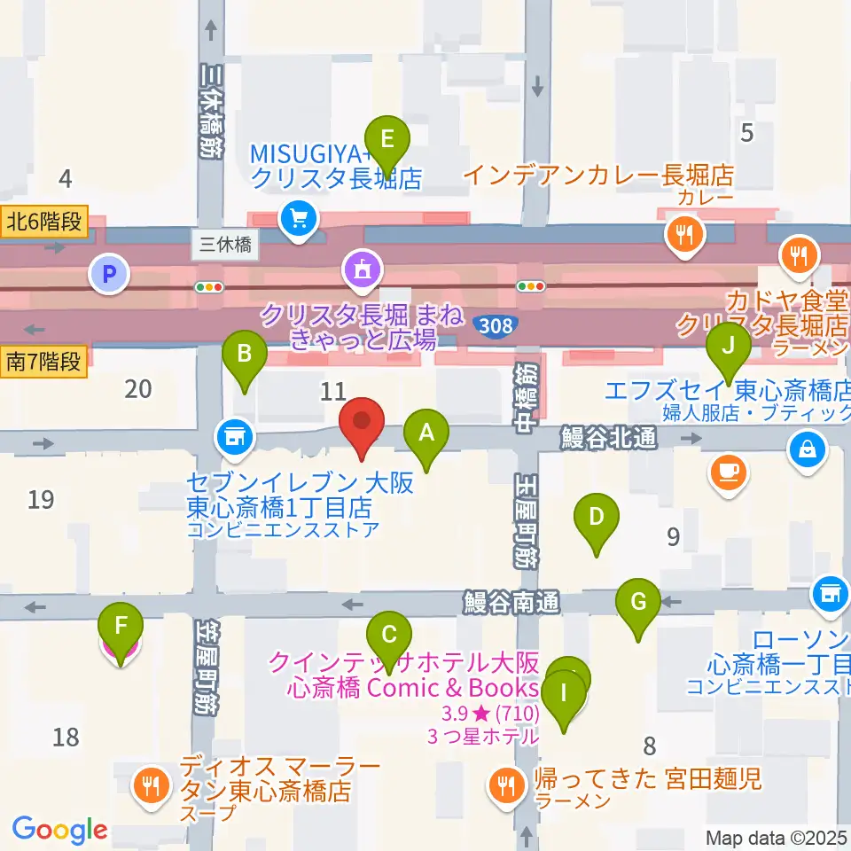 CONPASS周辺のホテル一覧地図