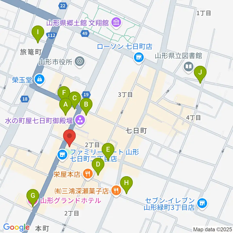 富岡本店周辺のホテル一覧地図