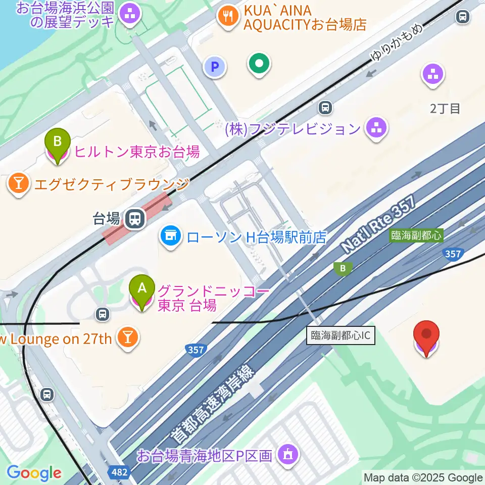 Zeppダイバーシティ東京周辺のホテル一覧地図