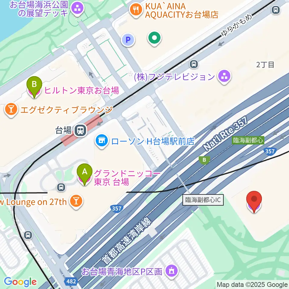 Zeppダイバーシティ東京周辺のホテル一覧地図