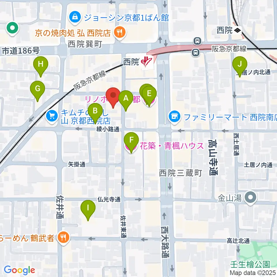 京都GATTACA周辺のホテル一覧地図