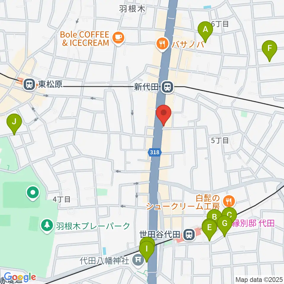 新代田クロッシング周辺のホテル一覧地図