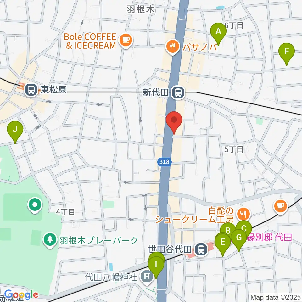 新代田クロッシング周辺のホテル一覧地図