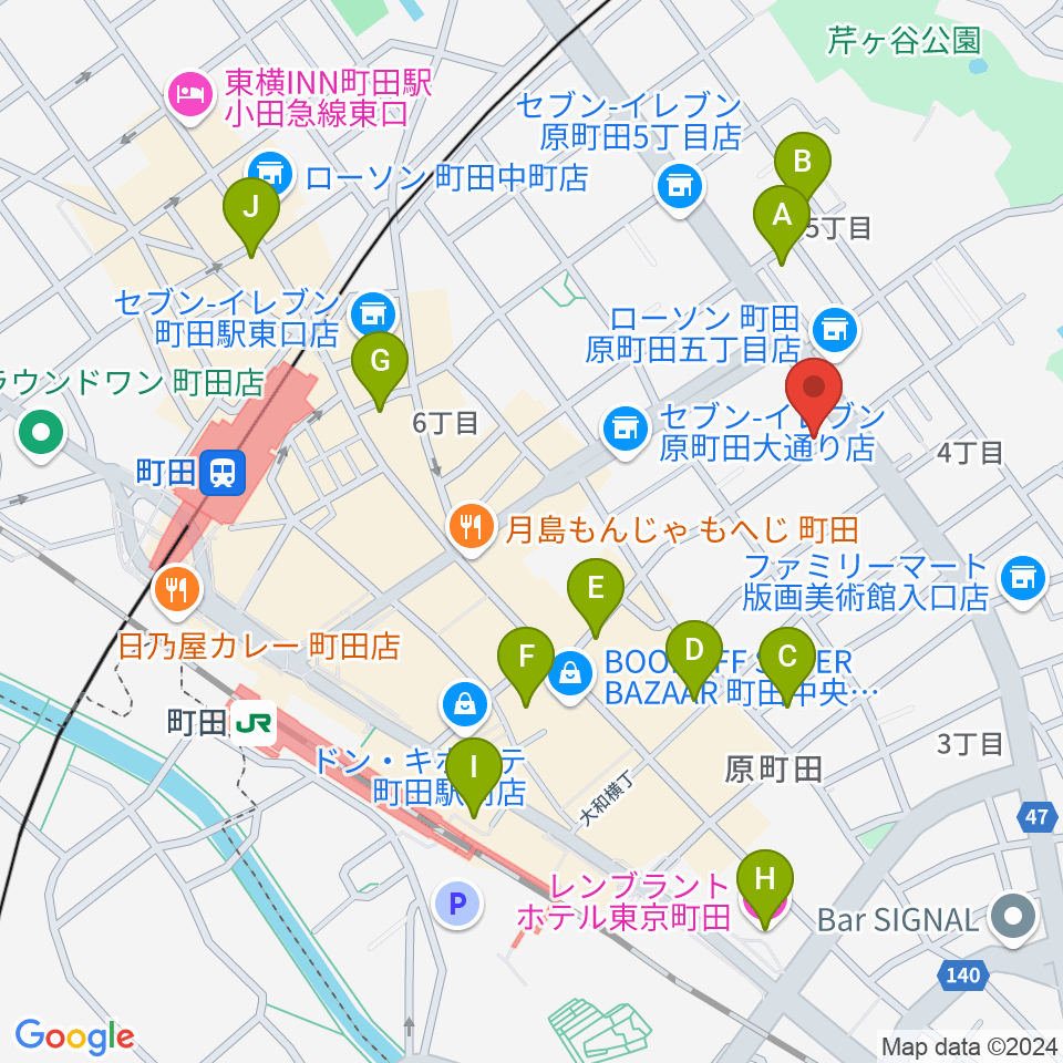 町田ナッティーズ周辺のホテル一覧地図