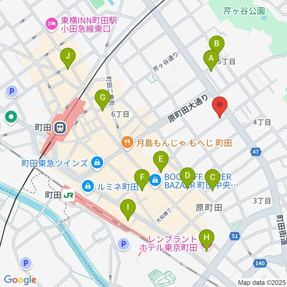 町田ナッティーズ周辺のホテル一覧地図