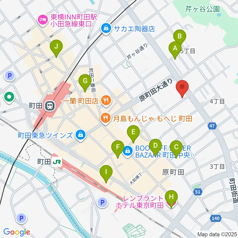 町田ナッティーズ周辺のホテル一覧地図