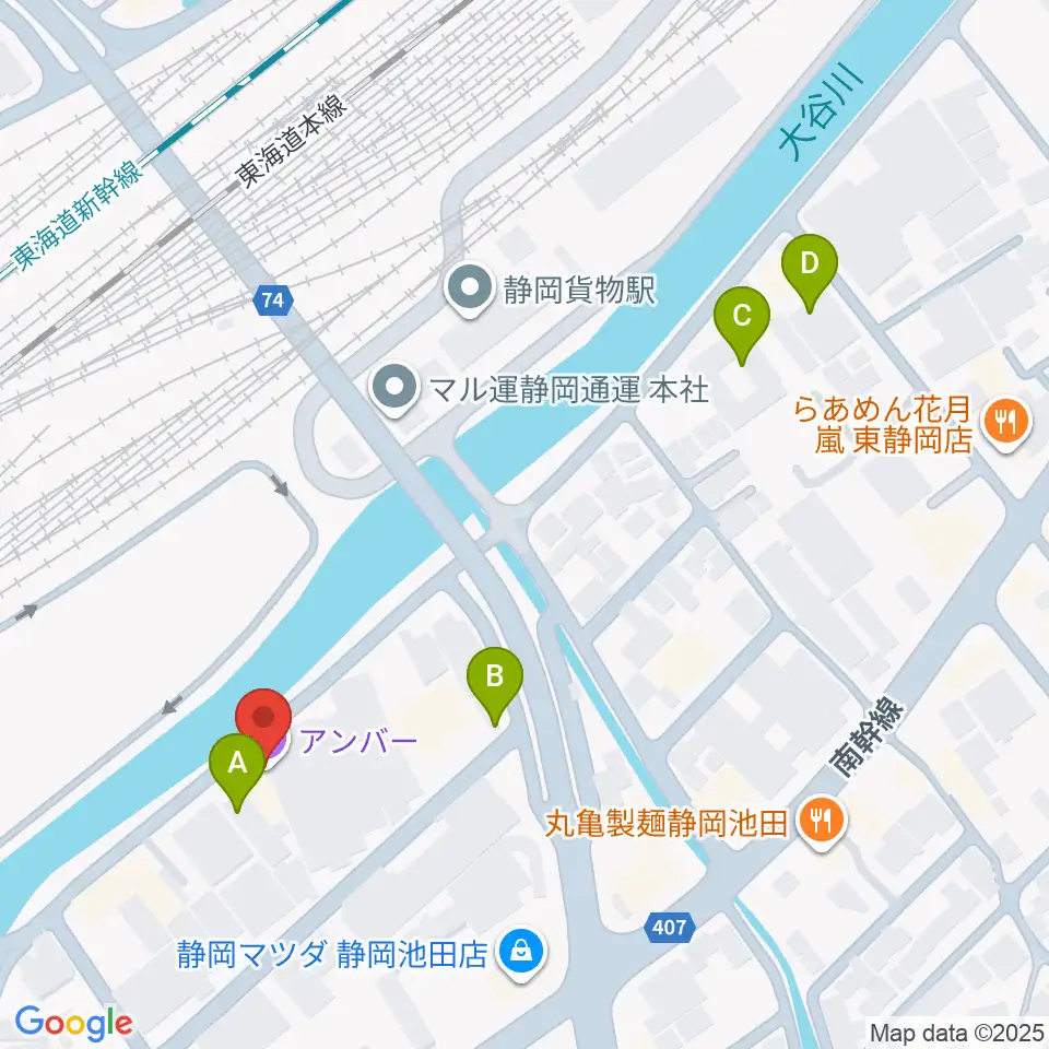 静岡UMBER周辺のホテル一覧地図