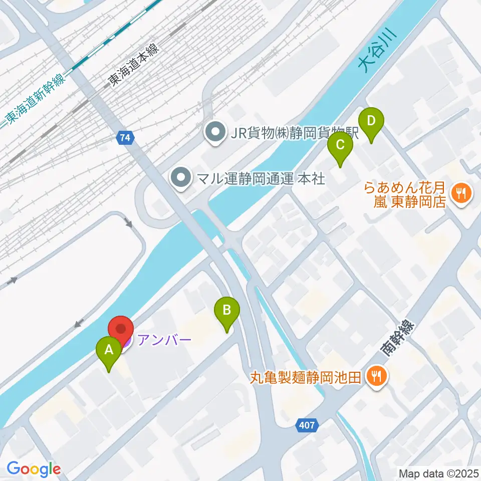 静岡UMBER周辺のホテル一覧地図