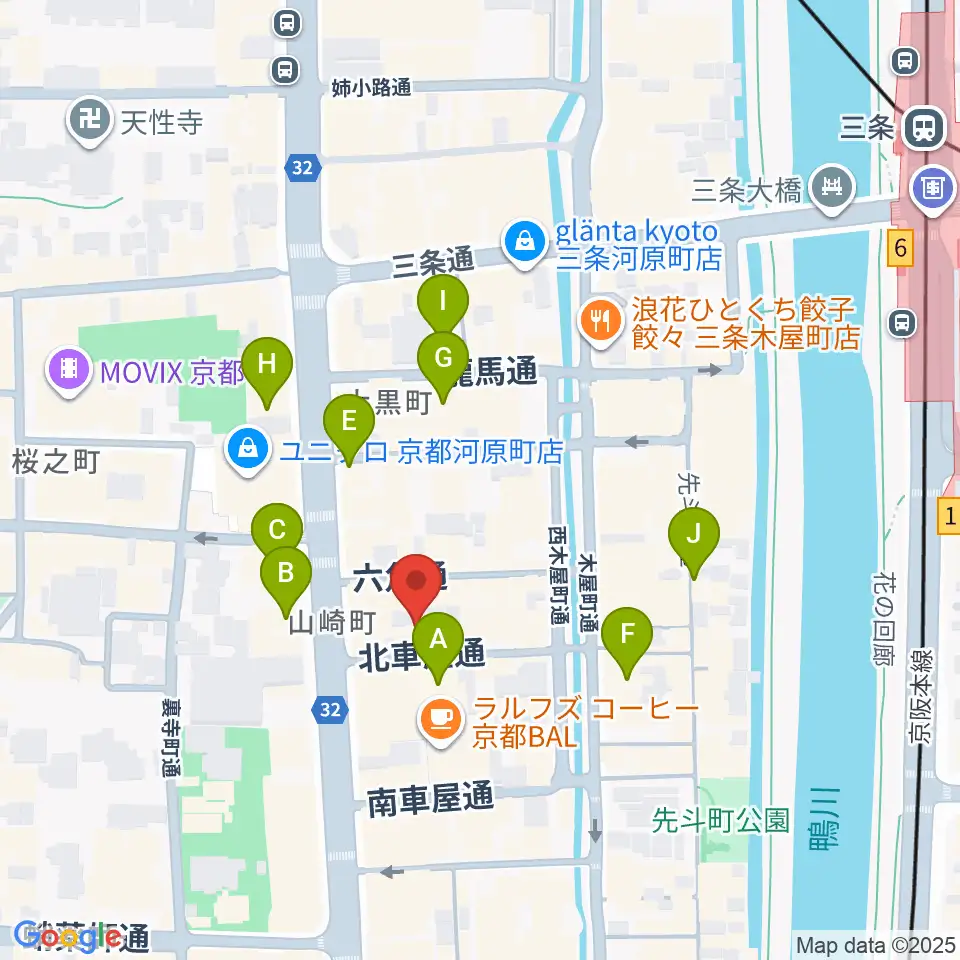 木屋町DEWEY周辺のホテル一覧地図