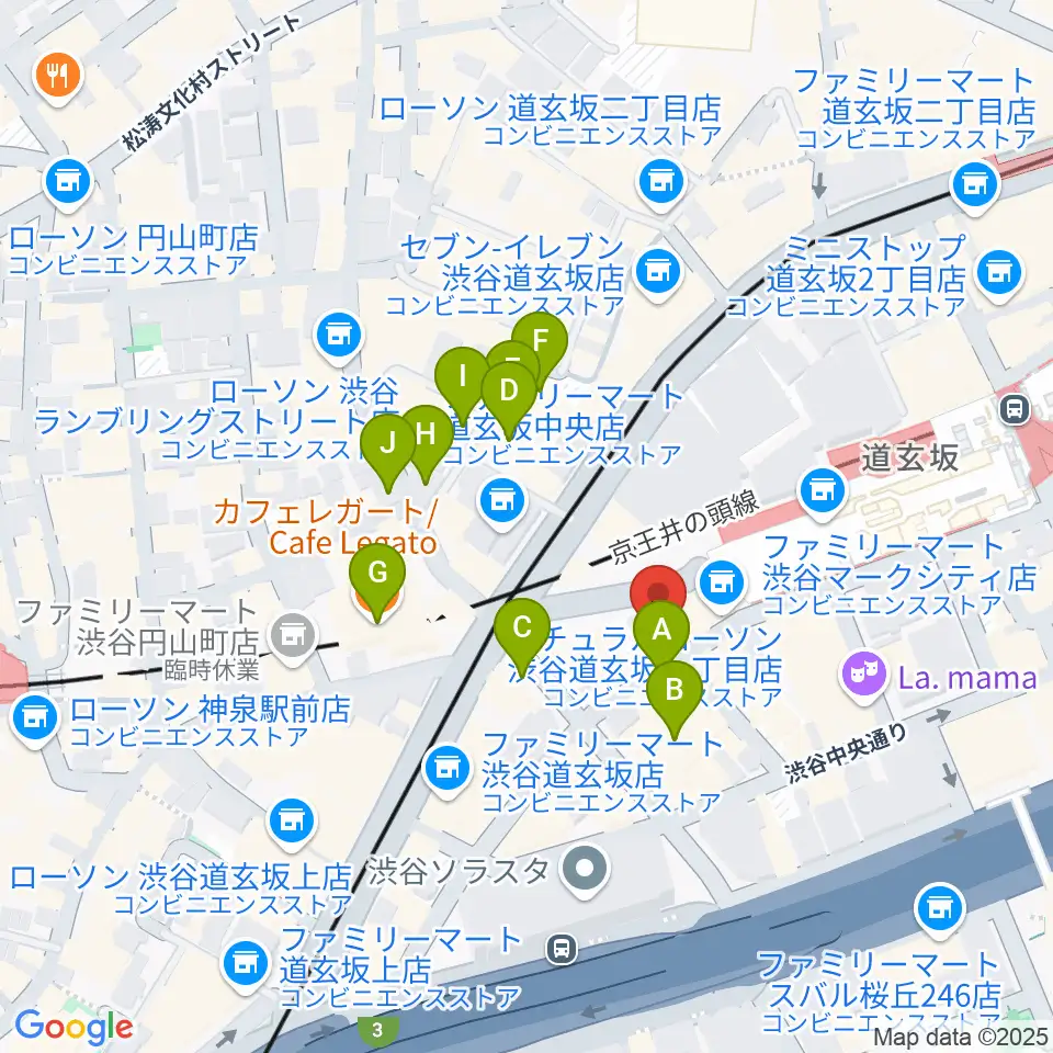 渋谷REX周辺のホテル一覧地図