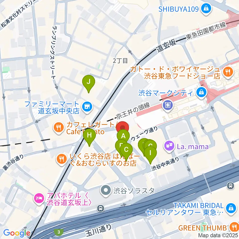 渋谷REX周辺のホテル一覧地図