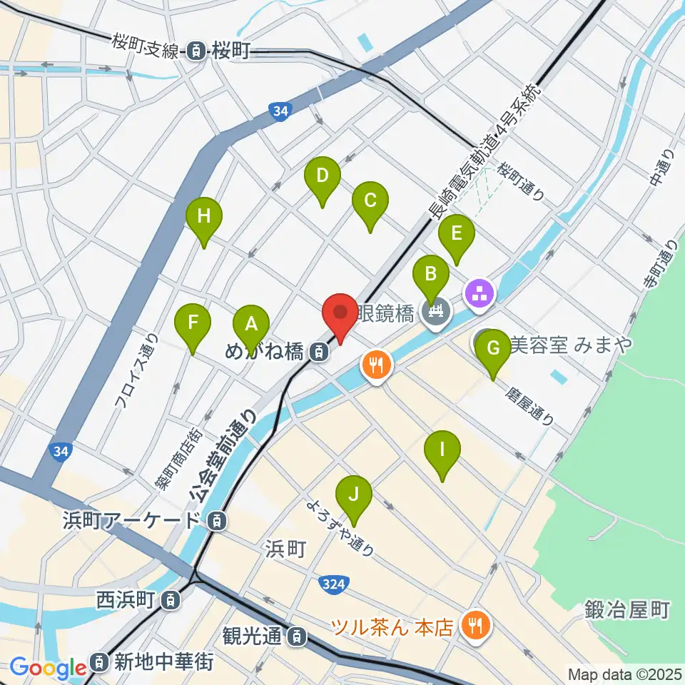 長崎DRUM Be-7周辺のホテル一覧地図