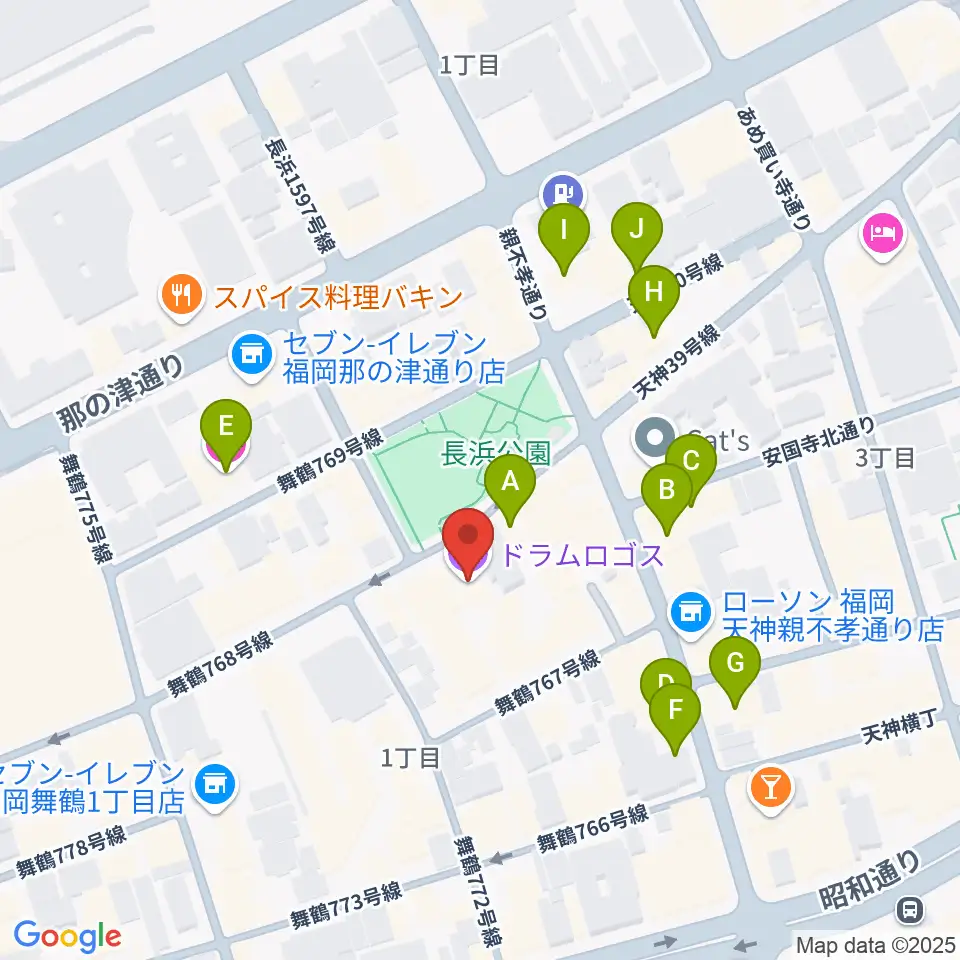 福岡DRUM LOGOS周辺のホテル一覧地図