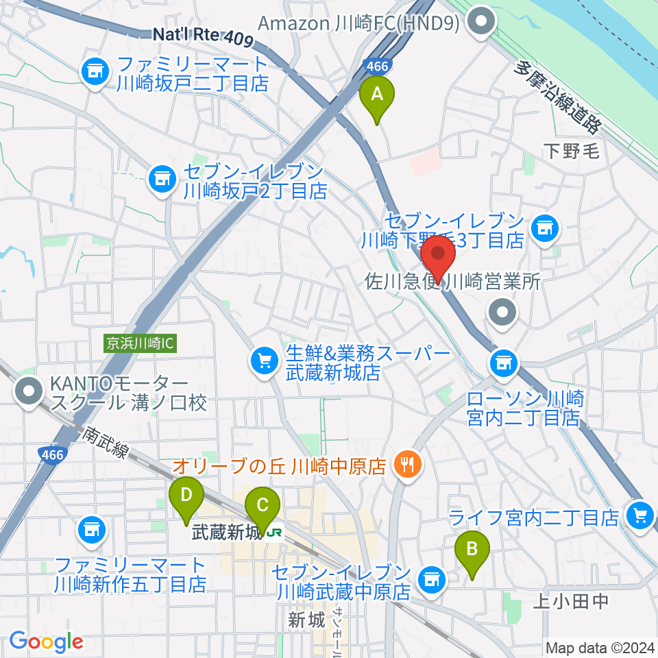 サンフォニックス周辺のホテル一覧地図