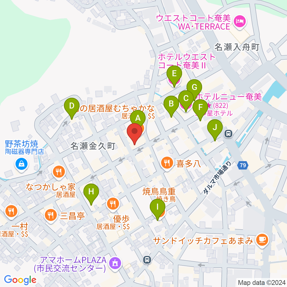 奄美ASIVI周辺のホテル一覧地図