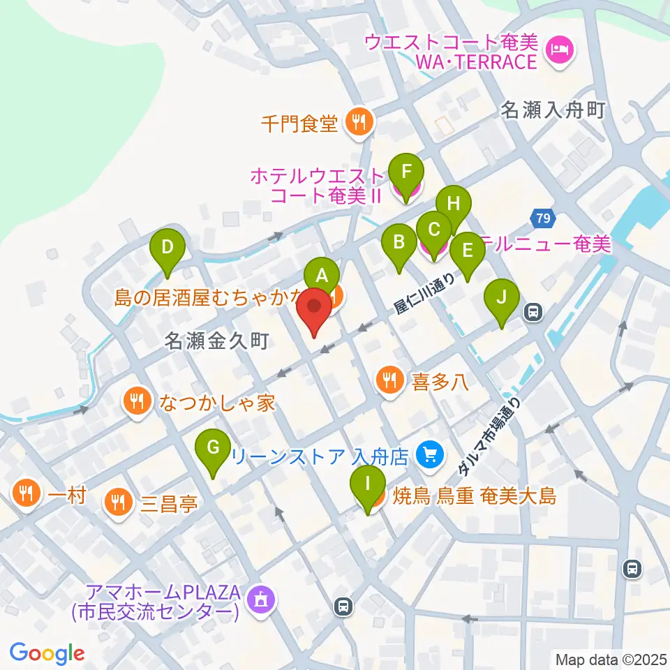 奄美ASIVI周辺のホテル一覧地図