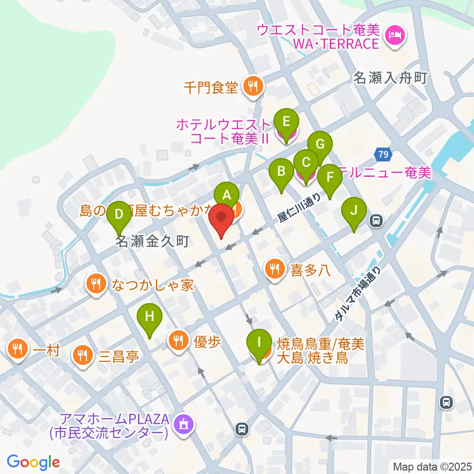 奄美ASIVI周辺のホテル一覧地図