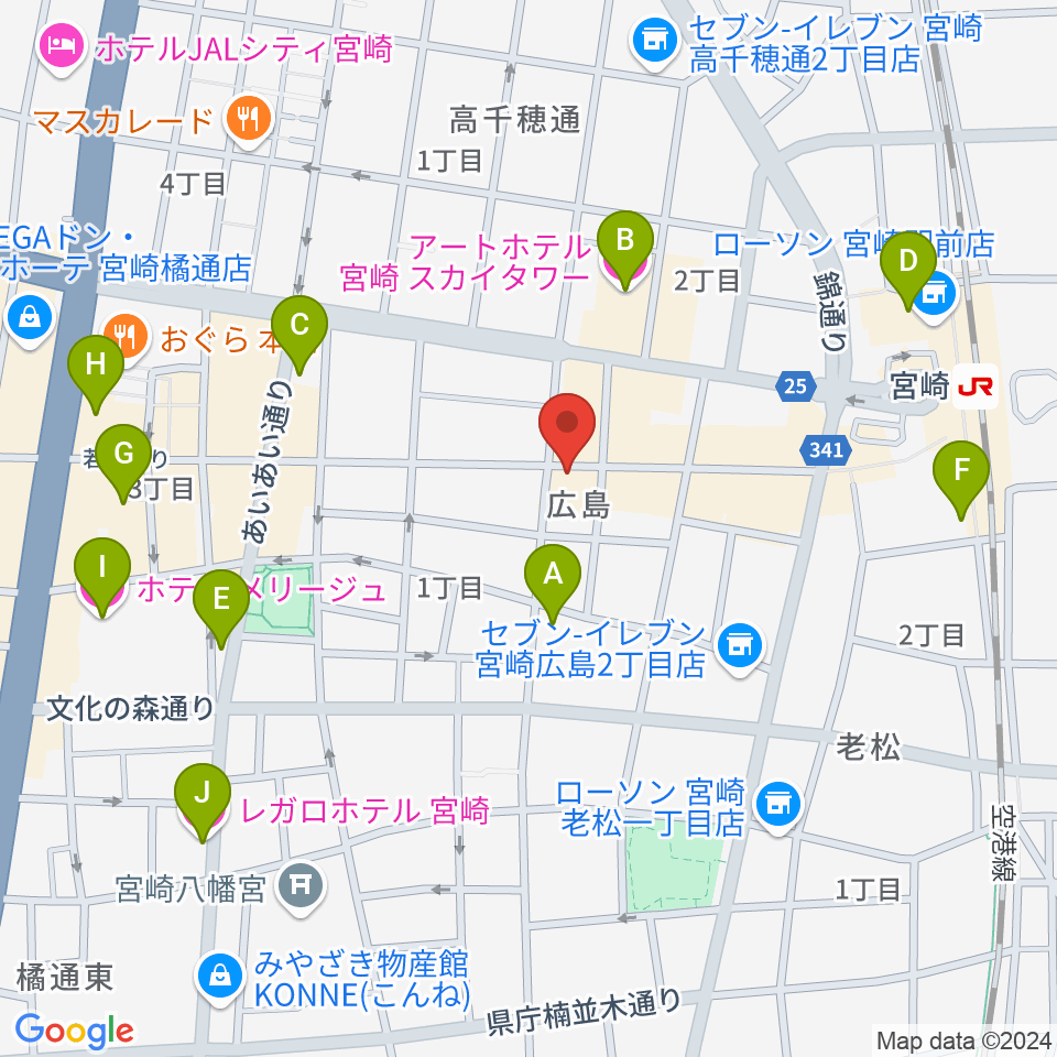 JazzSpot LIFE TIME周辺のホテル一覧地図