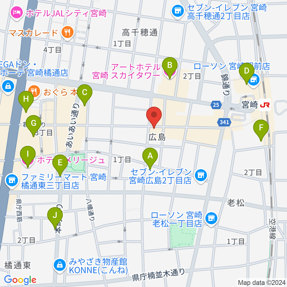 JazzSpot LIFE TIME周辺のホテル一覧地図