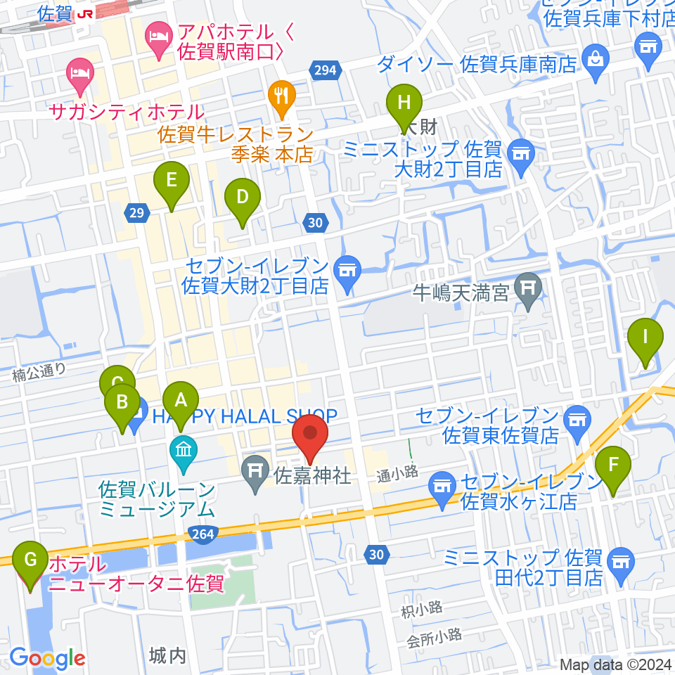 佐賀RAG・G周辺のホテル一覧地図