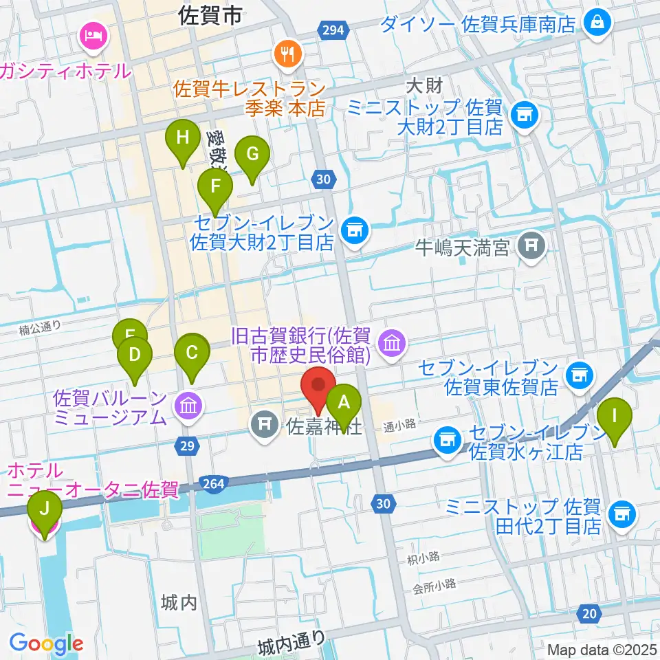 佐賀RAG・G周辺のホテル一覧地図